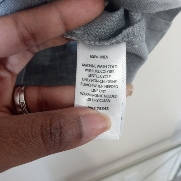 Saint Tropez West Long Sleeve Gray Jacket Full Zip Hoodie 100% Linen - Picture 11 of 11